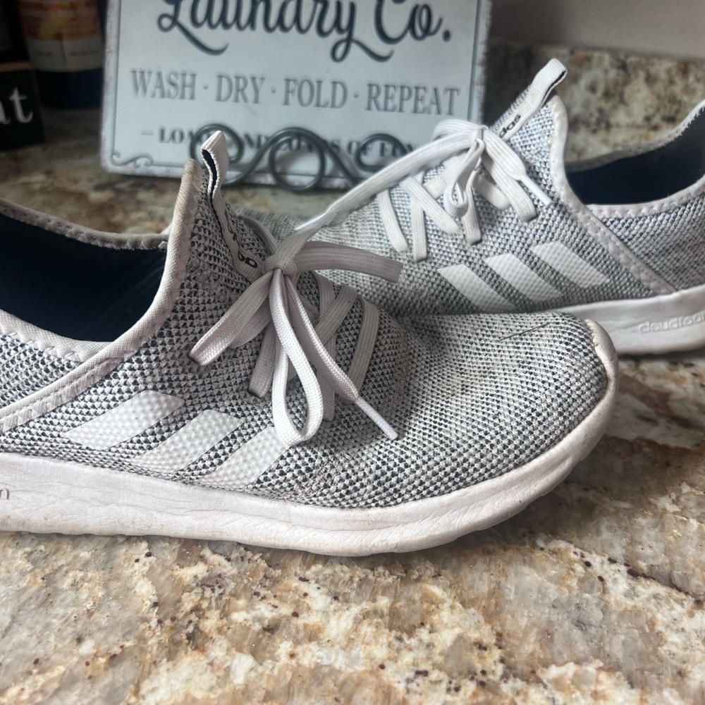 Adidas Black and White Knit Sneakers